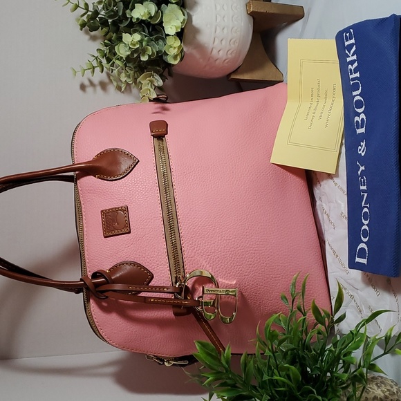 Dooney & Bourke Pebble Grain Large Domed Satchel /BPEBC1955 QLkR pale pink - Picture 5 of 11